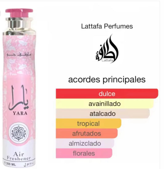 Ambientador árabe Yara Rosa 300ml